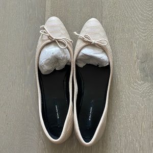 Zara Basic Beige Croc ballet flats - Size 38